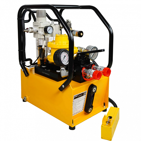 HPA5007MV43 Насосная станция с пневмоприводом  4/70 МПа, 7/1 л/мин, 3-х поз.ручной распределитель, бак 7 л, 1.5кВт, 36 кг