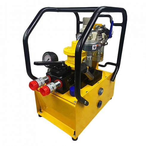 HPA5020MV43 Насосная станция с пневмоприводом 4/70 МПа, 7/1 л/мин, 3-х поз.ручной распределитель, бак 20 л, 1.5кВт, 48 кг